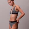 Thong elastică din microfibră cu monogramă grafică Thong elastică din microfibră cu monogramă grafică