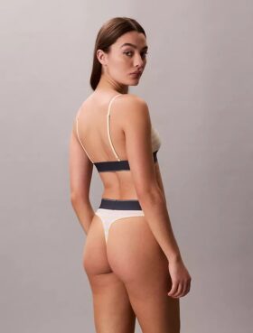 Thong elastică din microfibră cu monogramă grafică