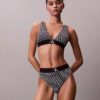 Thong elastică din microfibră cu monogramă grafică Thong elastică din microfibră cu monogramă grafică