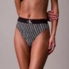 Thong elastică din microfibră cu monogramă grafică Thong elastică din microfibră cu monogramă grafică