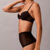 Thong minimalistă din plasă cu talie înaltă Thong minimalistă din plasă cu talie înaltă