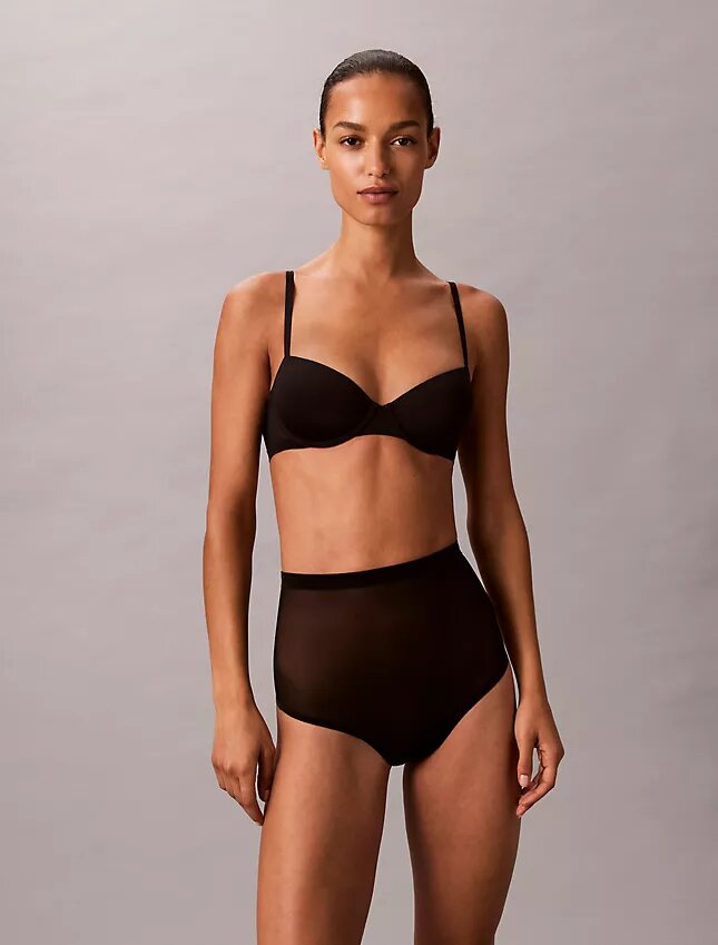 Thong minimalistă din plasă cu talie înaltă Thong minimalistă din plasă cu talie înaltă