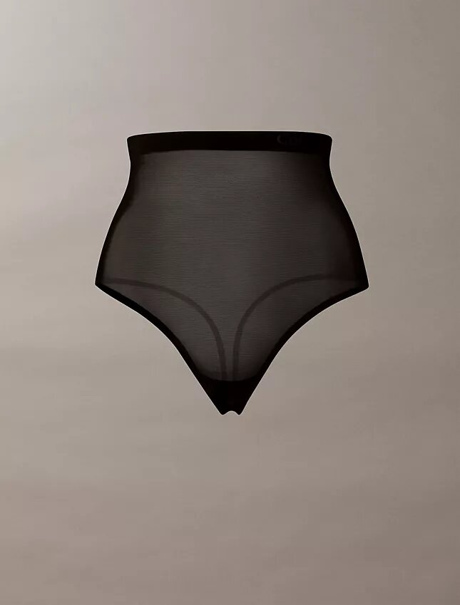 Thong minimalistă din plasă cu talie înaltă Thong minimalistă din plasă cu talie înaltă
