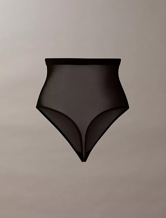 Thong minimalistă din plasă cu talie înaltă Thong minimalistă din plasă cu talie înaltă