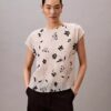 Top cu imprimeu floral și smocuri Top cu imprimeu floral și smocuri