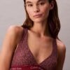 Top de bikini triunghiular cu spate în formă de U și logo modern