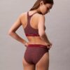 Top de bikini triunghiular cu spate în formă de U și logo modern