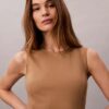 Top fără mâneci din țesătură Ponte Top fără mâneci din țesătură Ponte