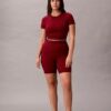 Top modelatoare de lenjerie modelatoare cu mâneci scurte Top modelatoare de lenjerie modelatoare cu mâneci scurte