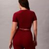Top modelatoare de lenjerie modelatoare cu mâneci scurte Top modelatoare de lenjerie modelatoare cu mâneci scurte