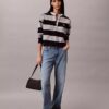 Topura Henley cu dungi Varsity