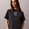 Tricou CK One cu imprimeu fotografic și croială drept Tricou CK One cu imprimeu fotografic și croială drept