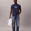 Tricou clasic cu dungi grafice Monologo Tricou clasic cu dungi grafice Monologo