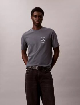 Tricou clasic cu grafică circulară cu logo