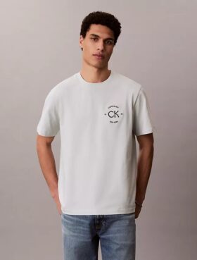 Tricou clasic cu grafică circulară cu logo