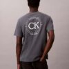 Tricou clasic cu grafică circulară cu logo Tricou clasic cu grafică circulară cu logo