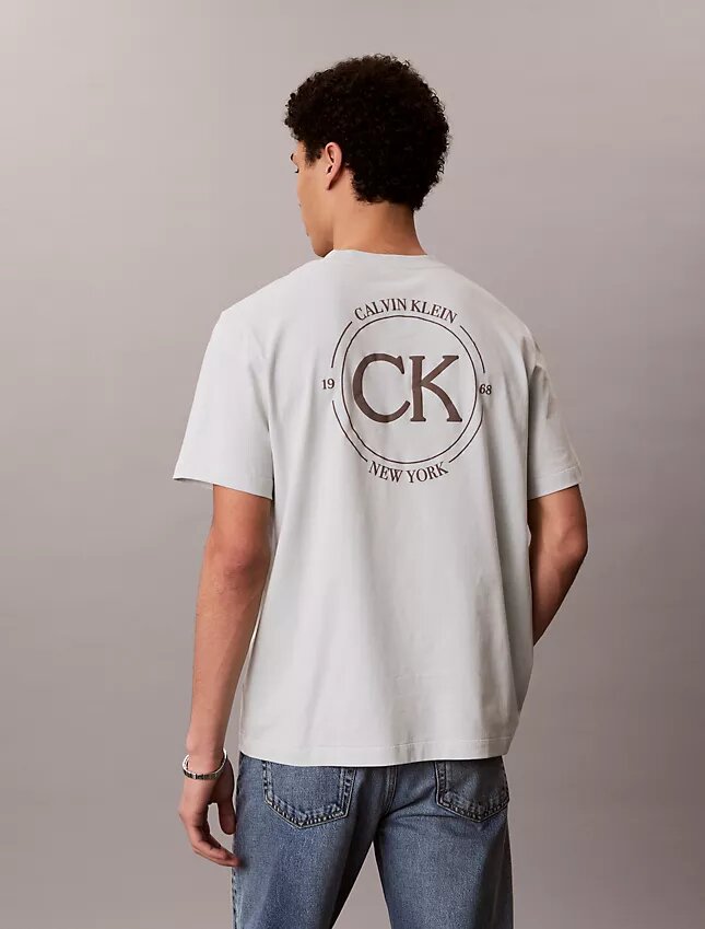 Tricou clasic cu grafică circulară cu logo Tricou clasic cu grafică circulară cu logo