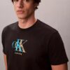 Tricou clasic cu grafică cu monogramă dublă Tricou clasic cu grafică cu monogramă dublă