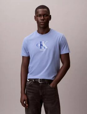 Tricou clasic cu grafică cu monogramă dublă