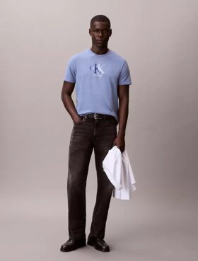 Tricou clasic cu grafică cu monogramă dublă