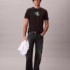 Tricou clasic cu grafică cu monogramă dublă Tricou clasic cu grafică cu monogramă dublă