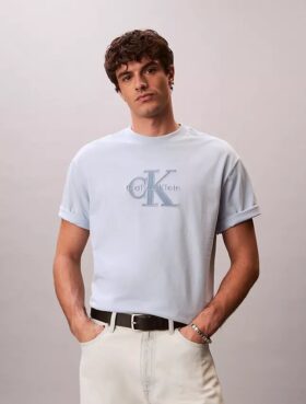 Tricou clasic cu grafică Monologo