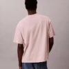 Tricou clasic cu guler rotund și logo decolorat Tricou clasic cu guler rotund și logo decolorat
