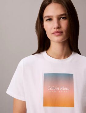 Tricou clasic cu imprimeu apus de soare