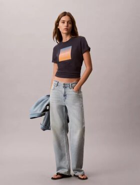 Tricou clasic cu imprimeu apus de soare