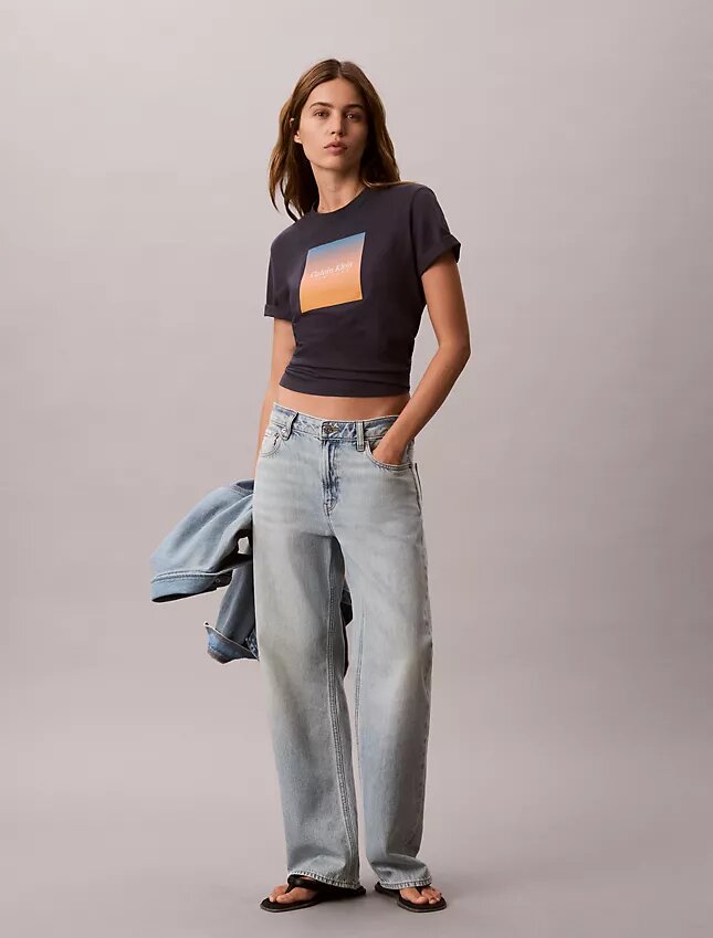 Tricou clasic cu imprimeu apus de soare Tricou clasic cu imprimeu apus de soare