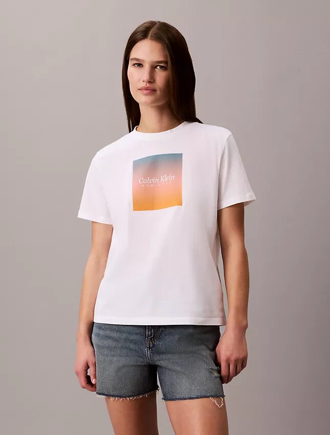 Tricou clasic cu imprimeu apus de soare Tricou clasic cu imprimeu apus de soare