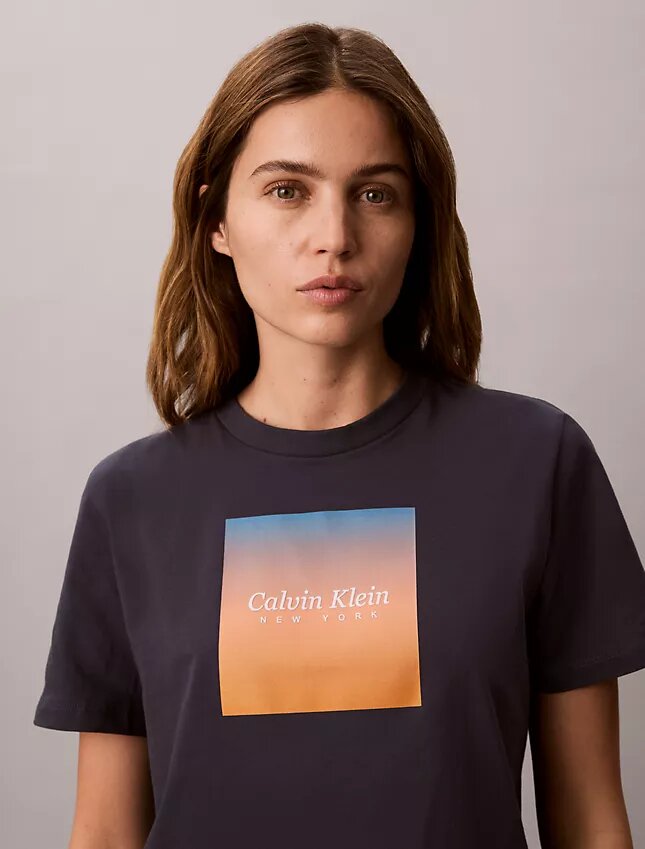 Tricou clasic cu imprimeu apus de soare Tricou clasic cu imprimeu apus de soare
