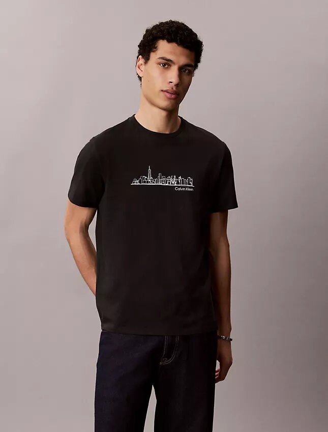 Tricou clasic cu imprimeu City Skyline Tricou clasic cu imprimeu City Skyline
