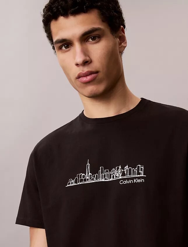 Tricou clasic cu imprimeu City Skyline Tricou clasic cu imprimeu City Skyline