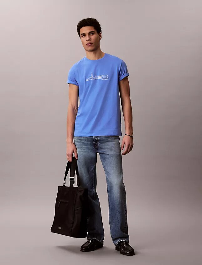 Tricou clasic cu imprimeu City Skyline Tricou clasic cu imprimeu City Skyline