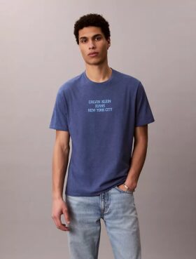 Tricou clasic cu imprimeu Ckj