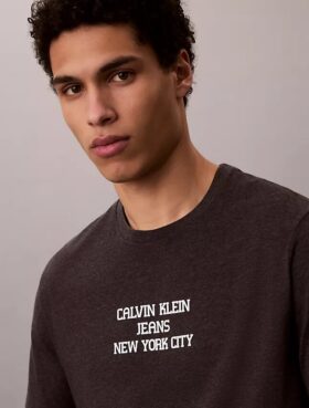 Tricou clasic cu imprimeu Ckj