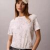 Tricou clasic cu imprimeu floral Tricou clasic cu imprimeu floral