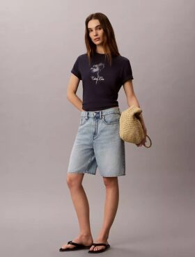 Tricou clasic cu imprimeu floral