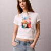 Tricou clasic cu imprimeu floral Tricou clasic cu imprimeu floral