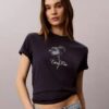 Tricou clasic cu imprimeu floral Tricou clasic cu imprimeu floral