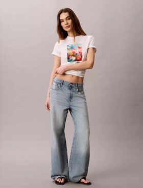 Tricou clasic cu imprimeu floral