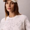 Tricou clasic cu imprimeu floral Tricou clasic cu imprimeu floral