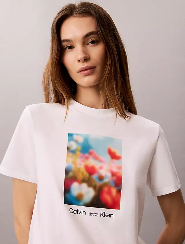 Tricou clasic cu imprimeu floral Tricou clasic cu imprimeu floral