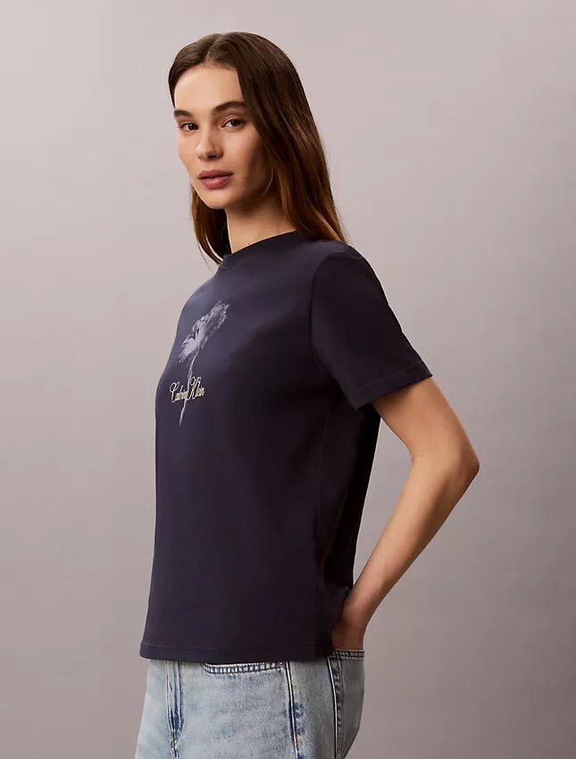 Tricou clasic cu imprimeu floral Tricou clasic cu imprimeu floral