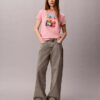 Tricou clasic cu imprimeu floral Tricou clasic cu imprimeu floral