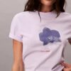 Tricou clasic cu imprimeu floral estompat Tricou clasic cu imprimeu floral estompat