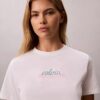 Tricou clasic cu imprimeu grafic cu logo suprapus