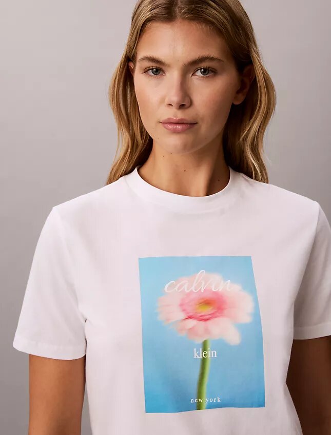 Tricou clasic cu imprimeu margaretă Tricou clasic cu imprimeu margaretă