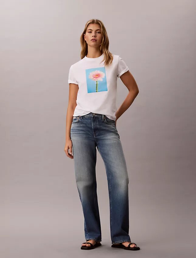 Tricou clasic cu imprimeu margaretă Tricou clasic cu imprimeu margaretă